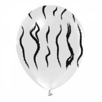 Lateks Baskılı Balon Zebra Model Beyaz