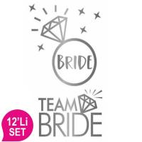 Team Bride Dövme Seti Pırlantalı Gümüş