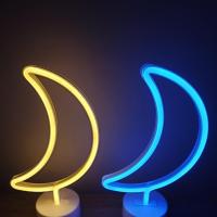 Toptan Yarım Ay Modelli Neon Led Gece Lambası