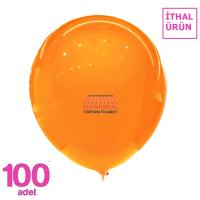 Turuncu Renk Toptan Balon 100 Adet
